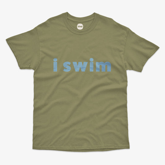 I Swim Adult Garment Dyed Tee