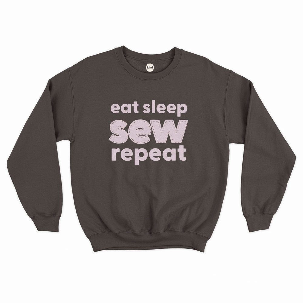 Eat Sleep Sew Repeat Ladies Sweatshirt